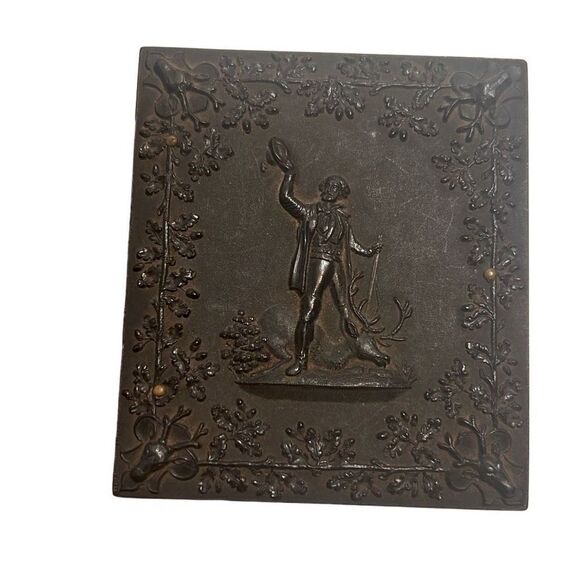 Antique Union Case Thermoplastic Daguerreotype Sweetheart Black & White Image - Picture 5 of 11